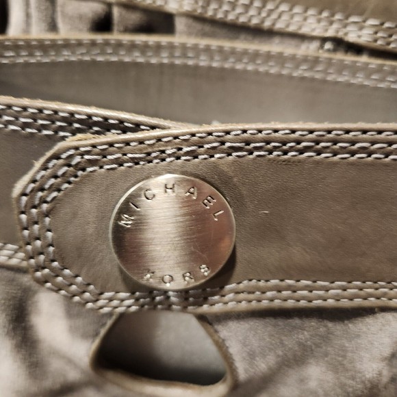 Michael Kors Boots Womens 9 M Suede Gray Grey Knee High Heel Shoes $225 MSRP - Picture 6 of 16